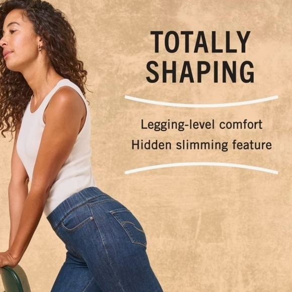 Levi Strauss Signature Hold Pull On Skinny Pants Jeans Olive Green 14S | 32x28 - Picture 3 of 10